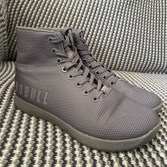 NOBULL grey hi top sneaker men’s shoe size 8.5/women’s 10 - Picture 2 of 12